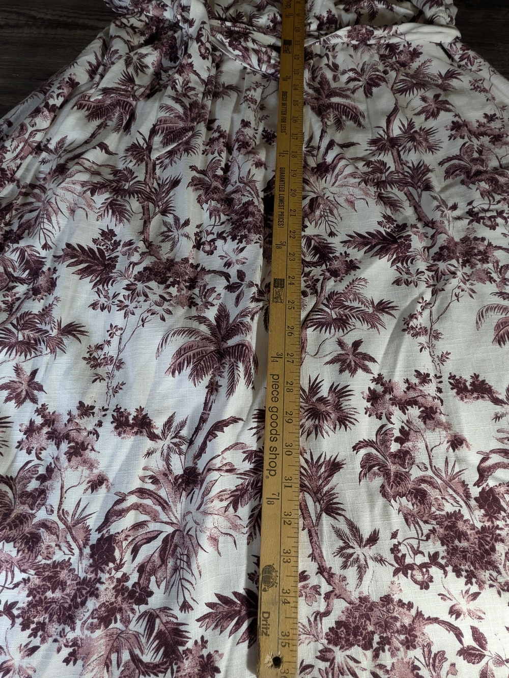NWT LC Lauren Conrad Mauve Palm Toile  Kentucky Derby Midi Dress XL - Picture 6 of 16